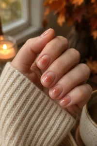 15. Short Round Aura Nails