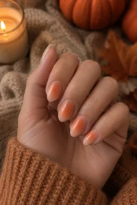 14. Short Almond Aura Nails