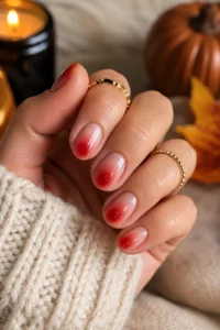 10. Cherry Red Aura Dot Nails