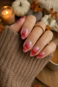 12. Red Aura Cloud Nails
