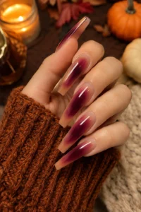 22. Chunky Acrylic Aura Coffin Nails