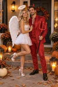 11. Angel And Devil Couple Costume