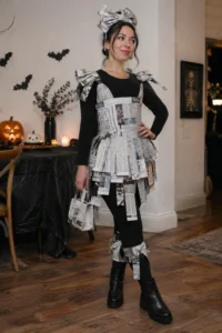 5. Newspaper Costume Look