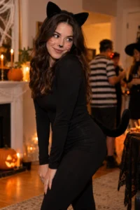 4. Black Cat Costume From Closet Basics