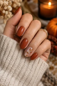 17. One Accent Nail Look