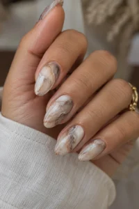 21. Marble Effect Nails