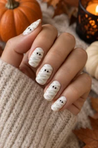 11. Mummy Wrap Nails