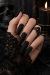 14. Matte Black Coffin Shape