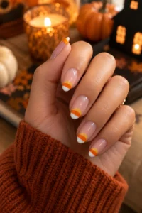 10. Candy Corn Tip Design