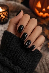 28. Single Accent Nail with Moon