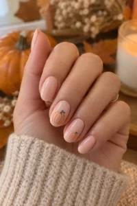 8. Pastel Pumpkin Nails