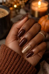 26. Glitter Accent Nail