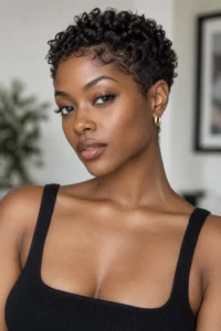 20. Cropped Curly Pixie