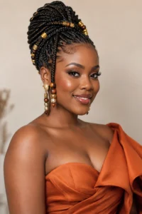 26. Beaded Braid Updo