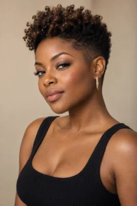 24. Tapered Cut With Curls On Top