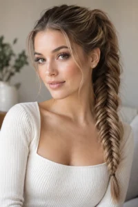 10. Fishtail Braided Ponytail