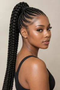 12. Feed-In Braid Ponytail