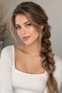 5. Side Braided Ponytail