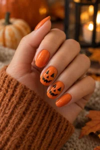 12. Jack O Lantern Face Nails