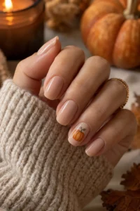 4. Nude Base With One Pumpkin