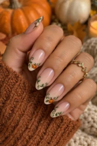 11. Pumpkin Vine French Tips