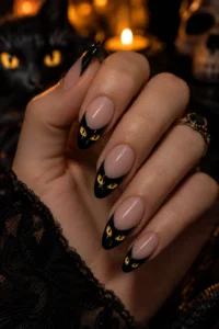18. Cat Eye French Tips