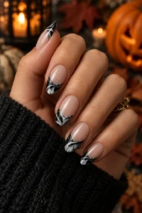 29. Marble Swirl French Tips