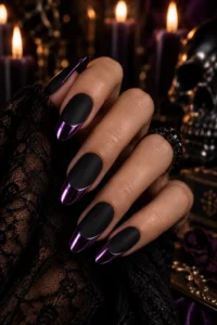 27. Chrome Metallic French Tips