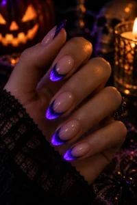 25. Glow In The Dark French Tips