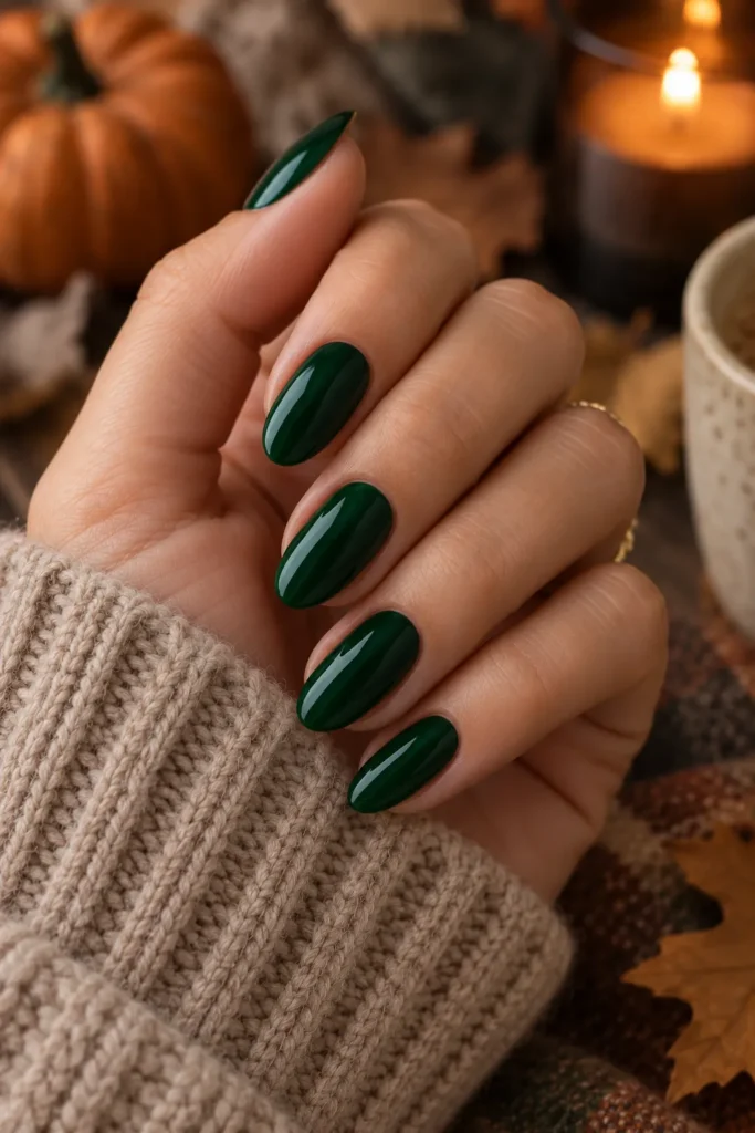 15. Emerald Almond Nails
