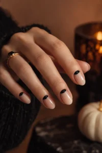 4. Reverse French Tip In Black