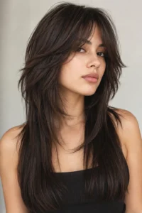 17. Wolf Cut For Thick Straight Hair