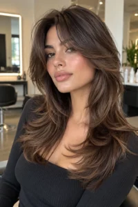 14. Sleek Wolf Cut Blowout