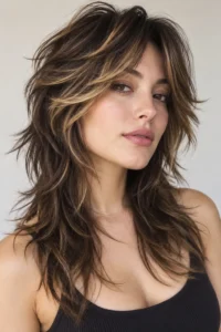 29. Wolf Cut With Highlights