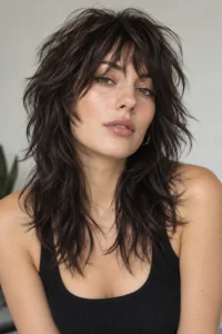 22. Wolf Cut With Choppy Bangs