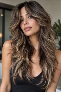 6. Long Wolf Cut With Balayage
