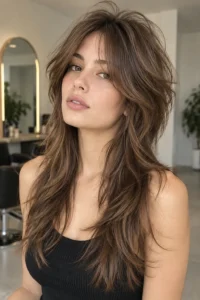 3. Long Wolf Cut For Fine Hair