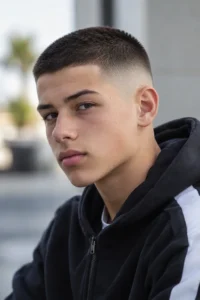 2. Buzz Cut With Fade Haircuts For Teens