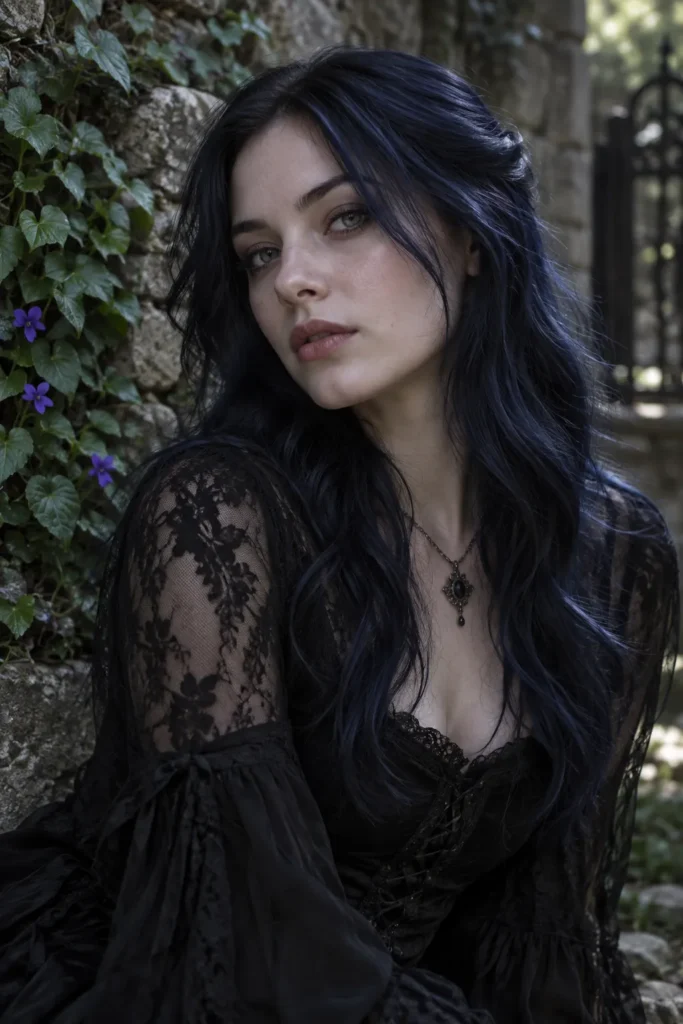 24. Blue Black Sheen Style