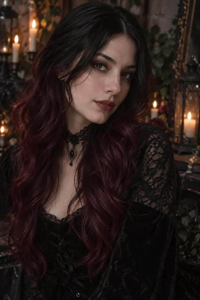 23. Deep Burgundy Ombre