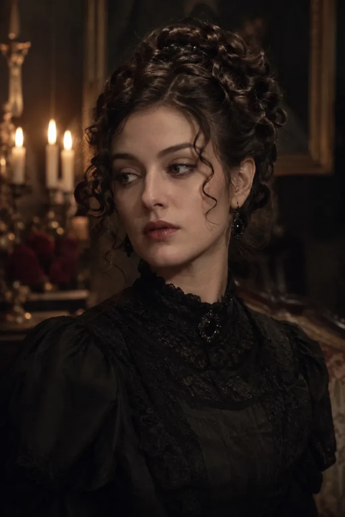 9. Victorian Curled Updo