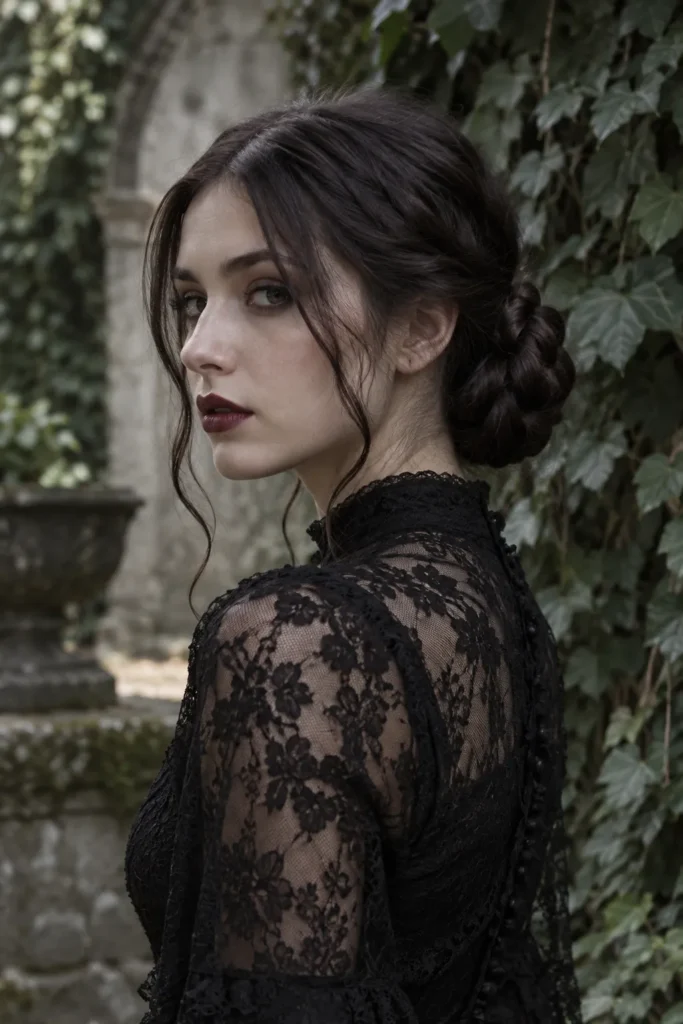 32. Braided Low Bun
