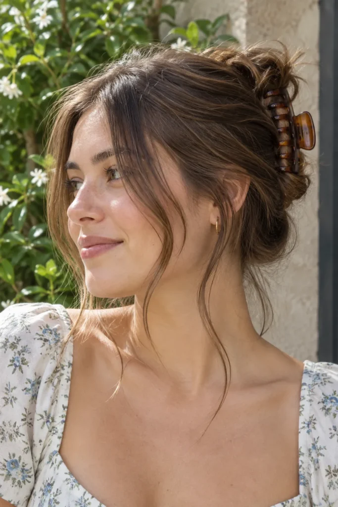 28. Claw Clip Twist Updo
