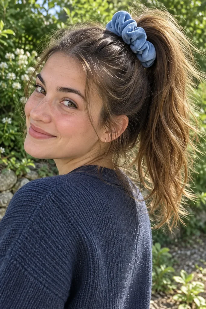27. Scrunchie High Ponytail