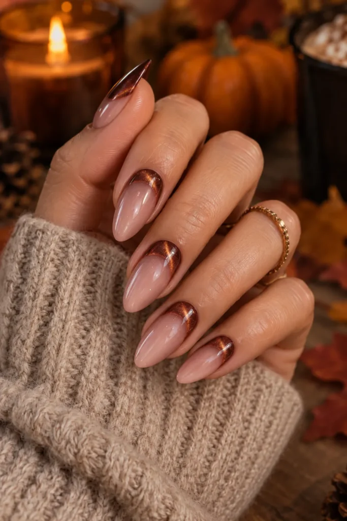 14. Reverse Cat Eye French Tips