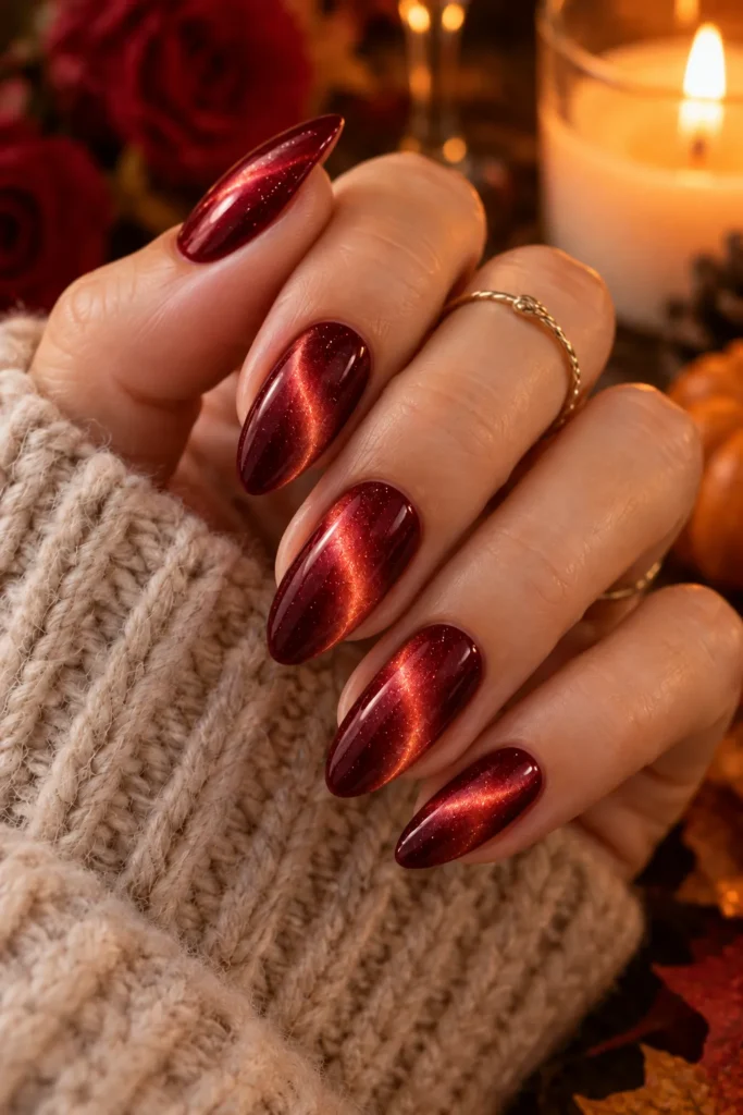 28. Cat Eye Nails For Date Night