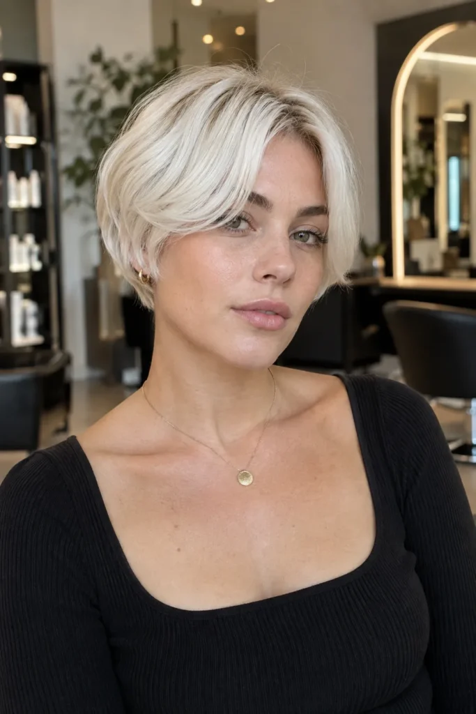 30. Curtain Crop With Platinum Blonde