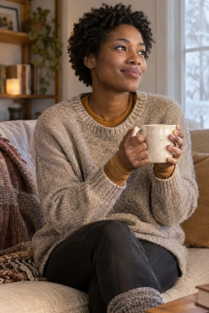 4. Thermal Peeking Under Sweater