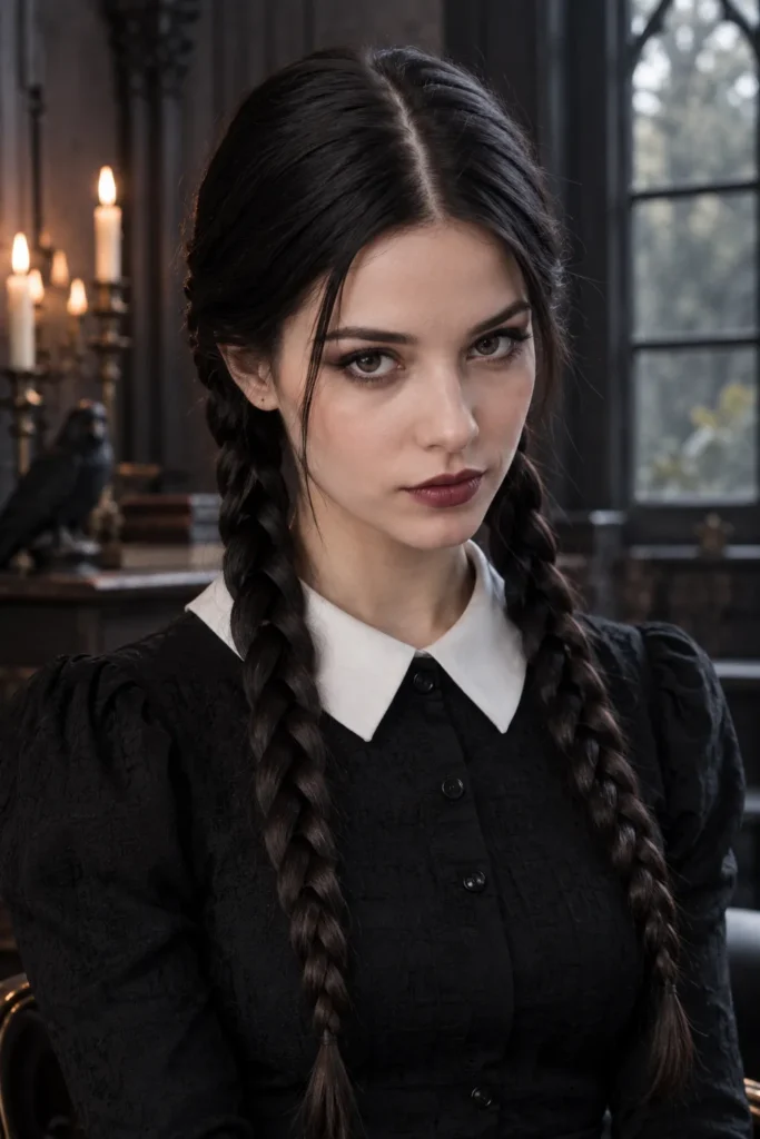 7. Wednesday Style Braids