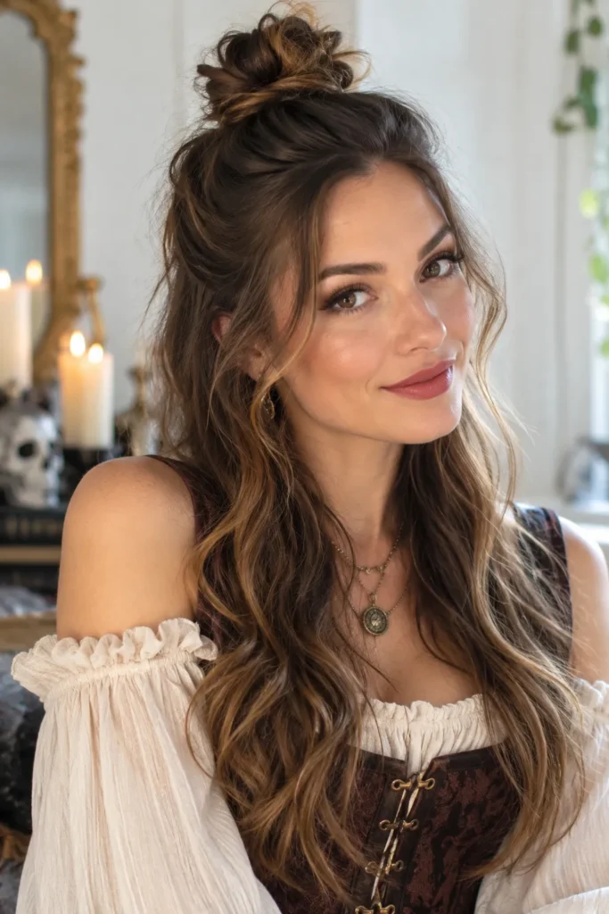 6. Half Up Top Knot